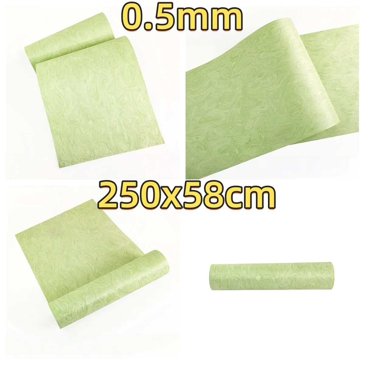 

Jade burl tech veneer, 0.4-0.5mm, 250x58cm, for hotel decorative cabinet renovation.(Backing Non-woven Fabric)