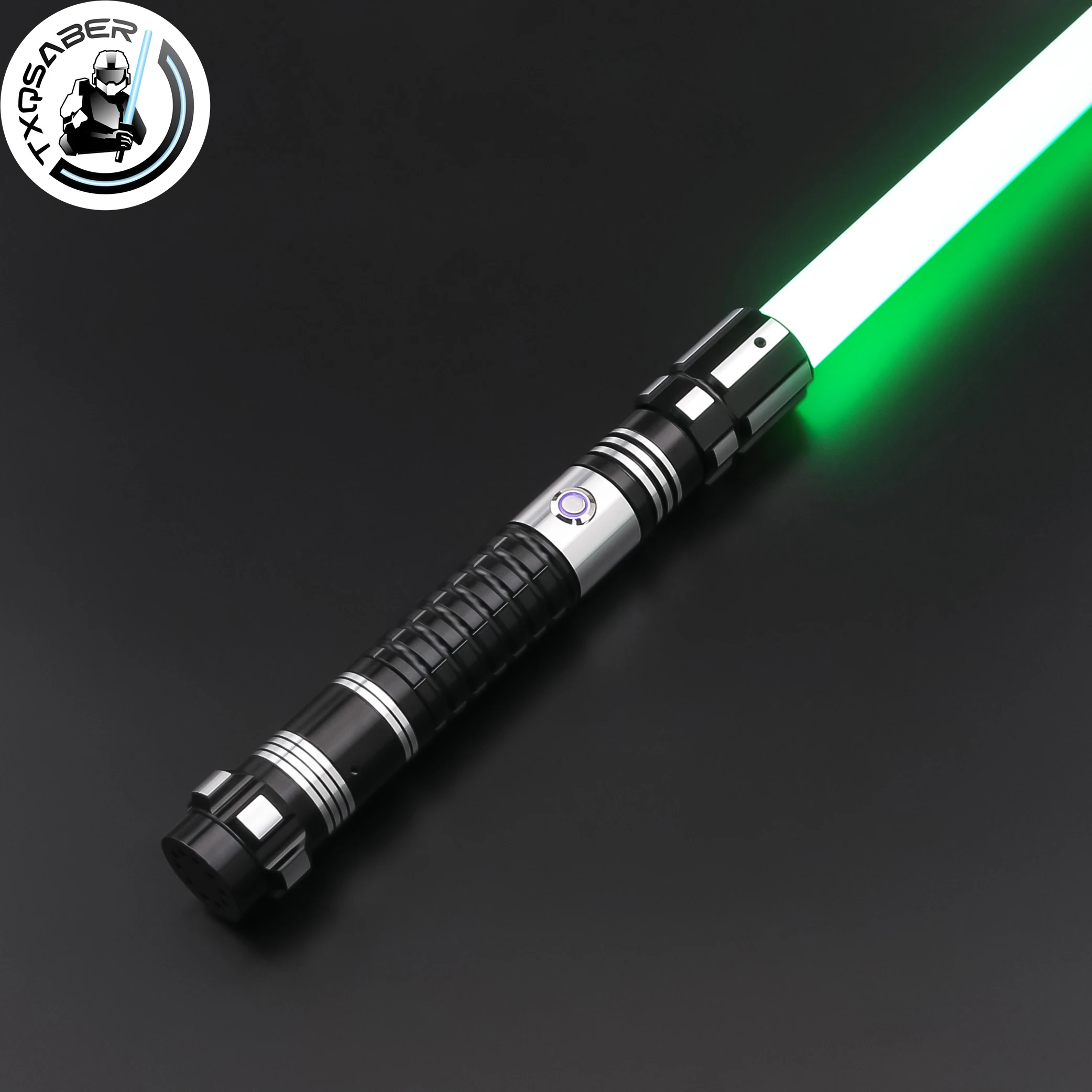 TXQSABER RGB Neo Pixel Heavy Dueling Lightsaber Metal Hilt 12 Colors Changing with Blaster FOC Laser Sword Cospolay Adult Toys