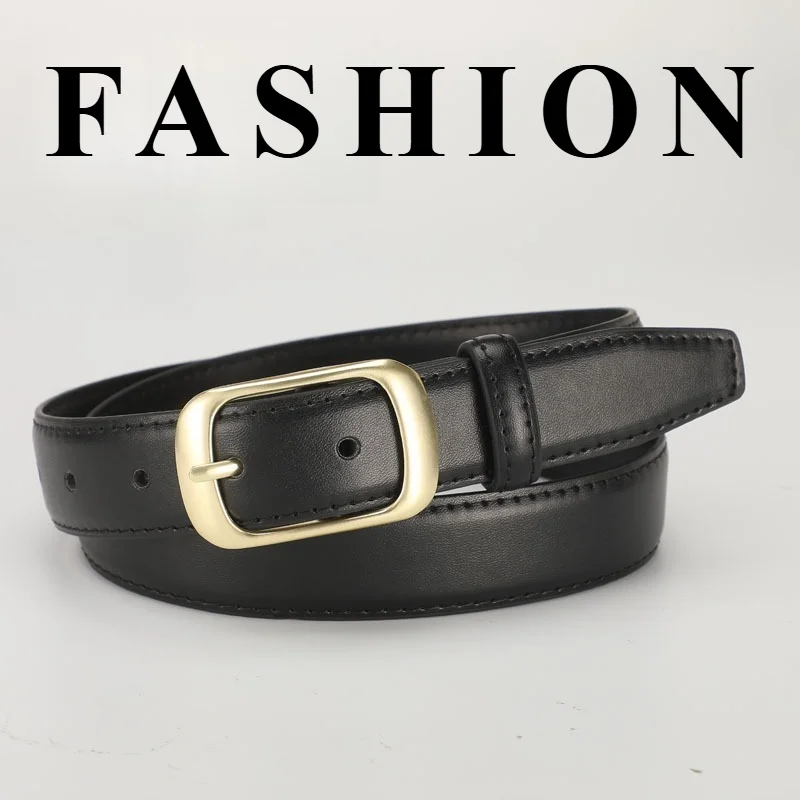 Fashionable Retro Versatile Casual Commuter Women’s Belt Trendy Versatile Everyday Minimalist Thin Leather Belt