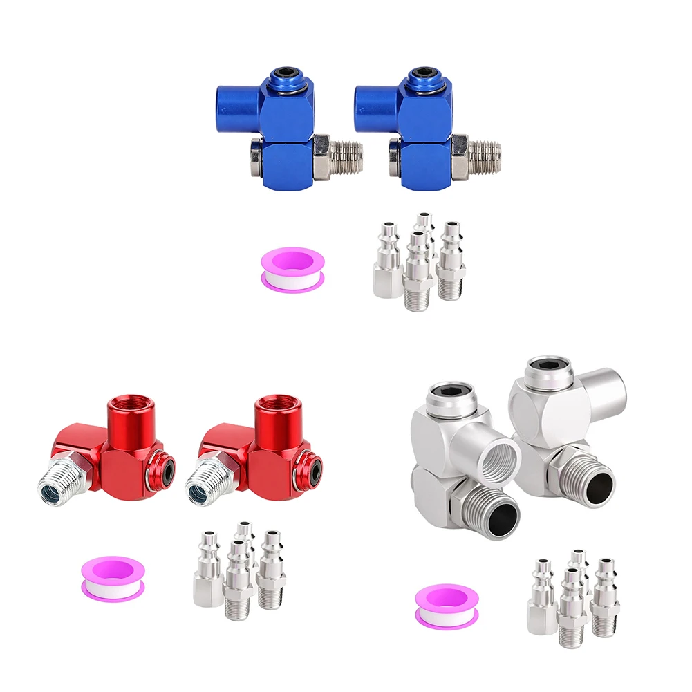 For Extreme Temperature Environments Air Tool Swivel Fitting Flexible Air Hose Joint High-grade Aluminum Construction