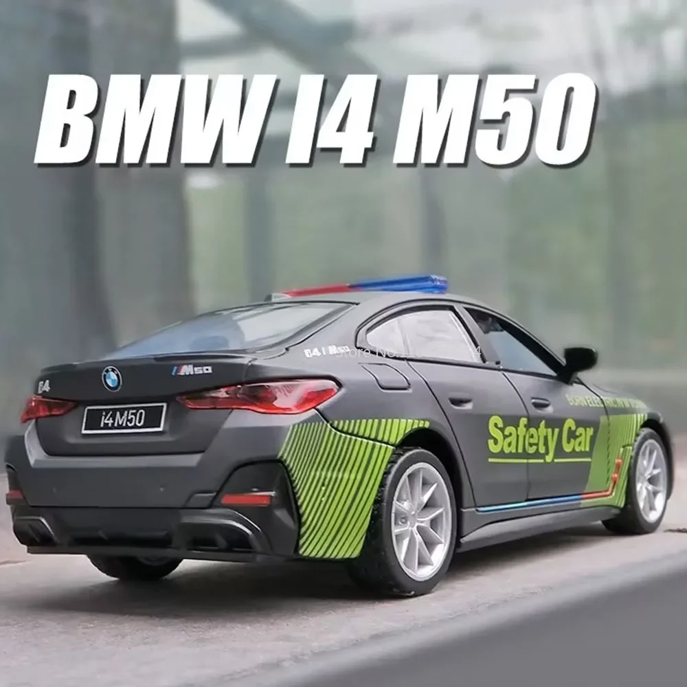 

CCA 1/34 BMW I4 M50 безопасная модель автомобиля, игрушки, имитация металлического сплава, открывающаяся дверь со звуком, фотофункция, коллекционная игрушка