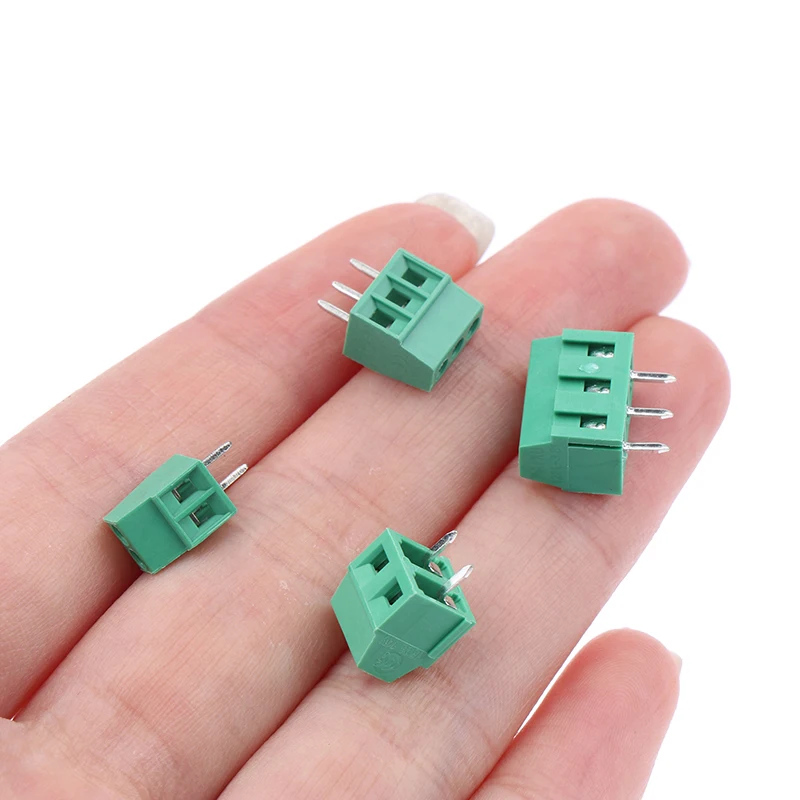 New 10pcs KF128 2pin 3pin 2.54mm 3.81mm 5.08mm Spacing Terminal Block Splice Screw Type PCB Screw Splicable Terminal