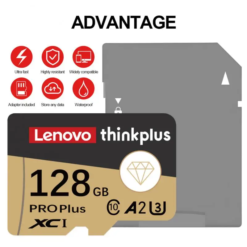 Lenovo Original SD Card 2TB High Speed Micro TF SD Card 1TB TF SD Memory Card Mobile Phone Computer Camera Flash Memory Card