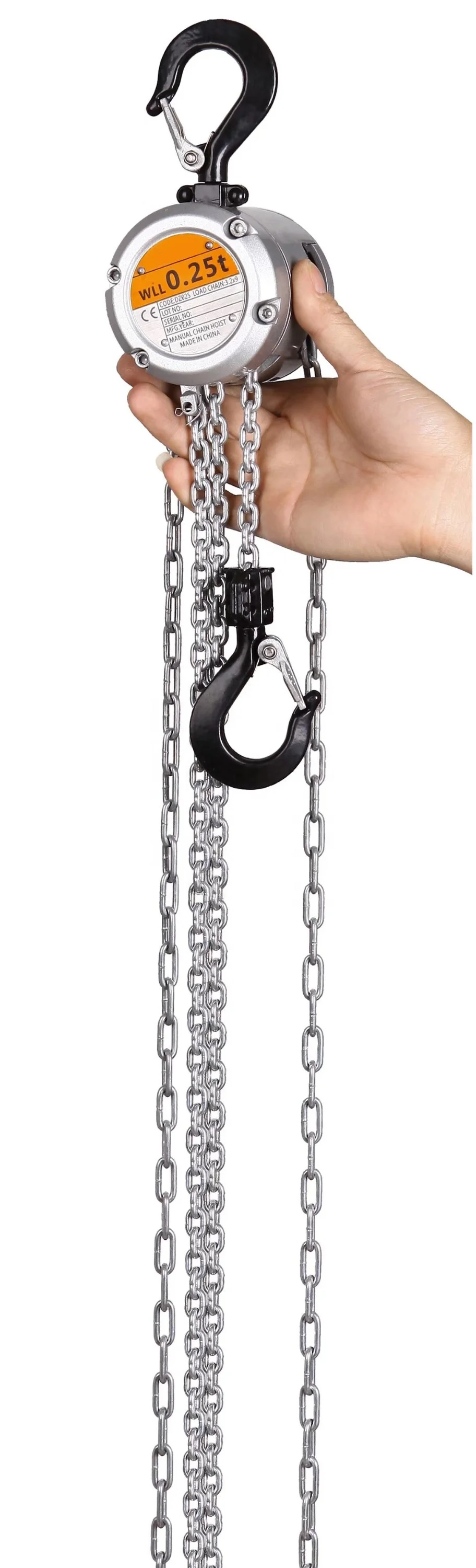 Corrosion Resistant 0.5T Small Aluminum Alloy Chain Hoist Portable Crane Lift Mini CE&ISO Certified