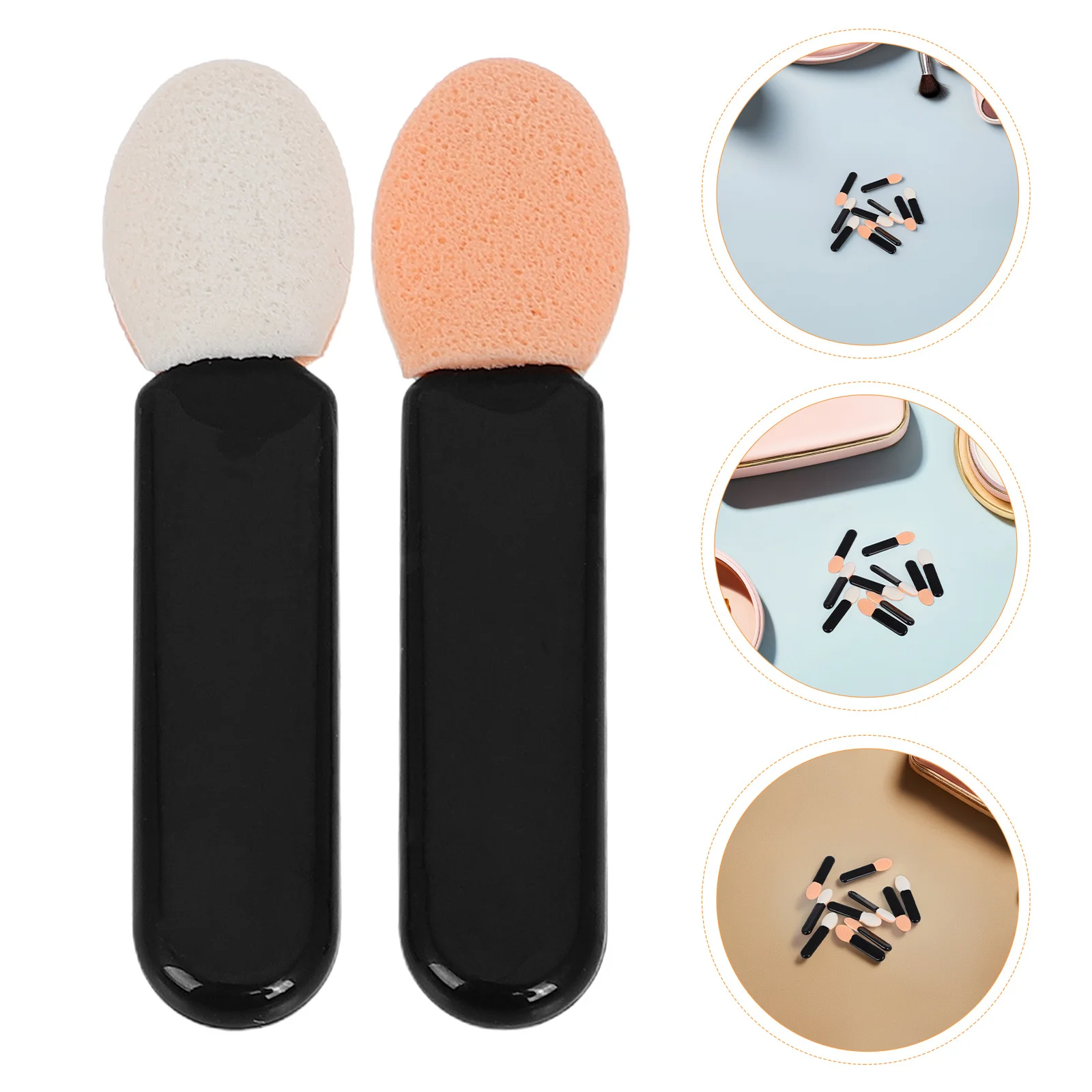 

100Pcs 1.5 Inch Mini Eyeshadow Brushes Multi-Purpose Applicators for Seamless Powder Liquid Makeup Application Compact