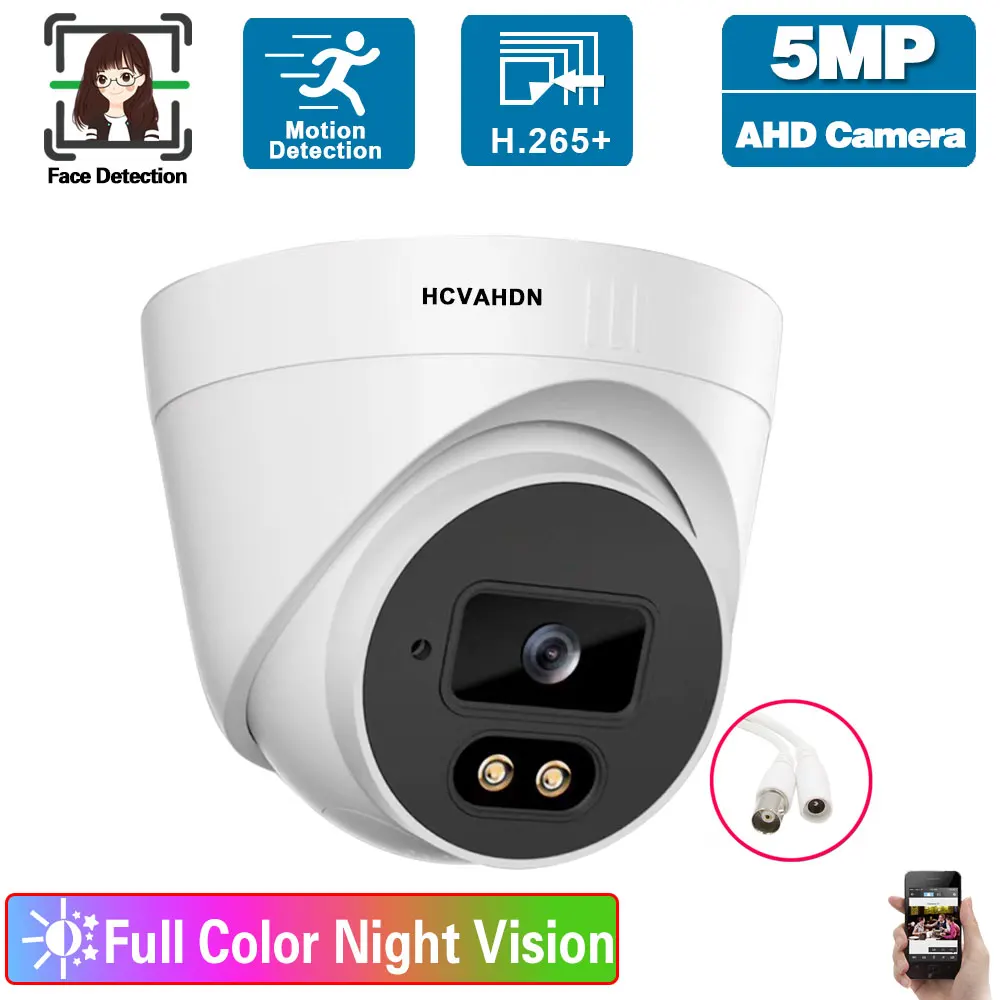 

AHD CCTV Dome Security Camera 5MP Home Indoor Full Color Night Vision Analog HD Camera Video Surveillance System BNC XMEYE Cam