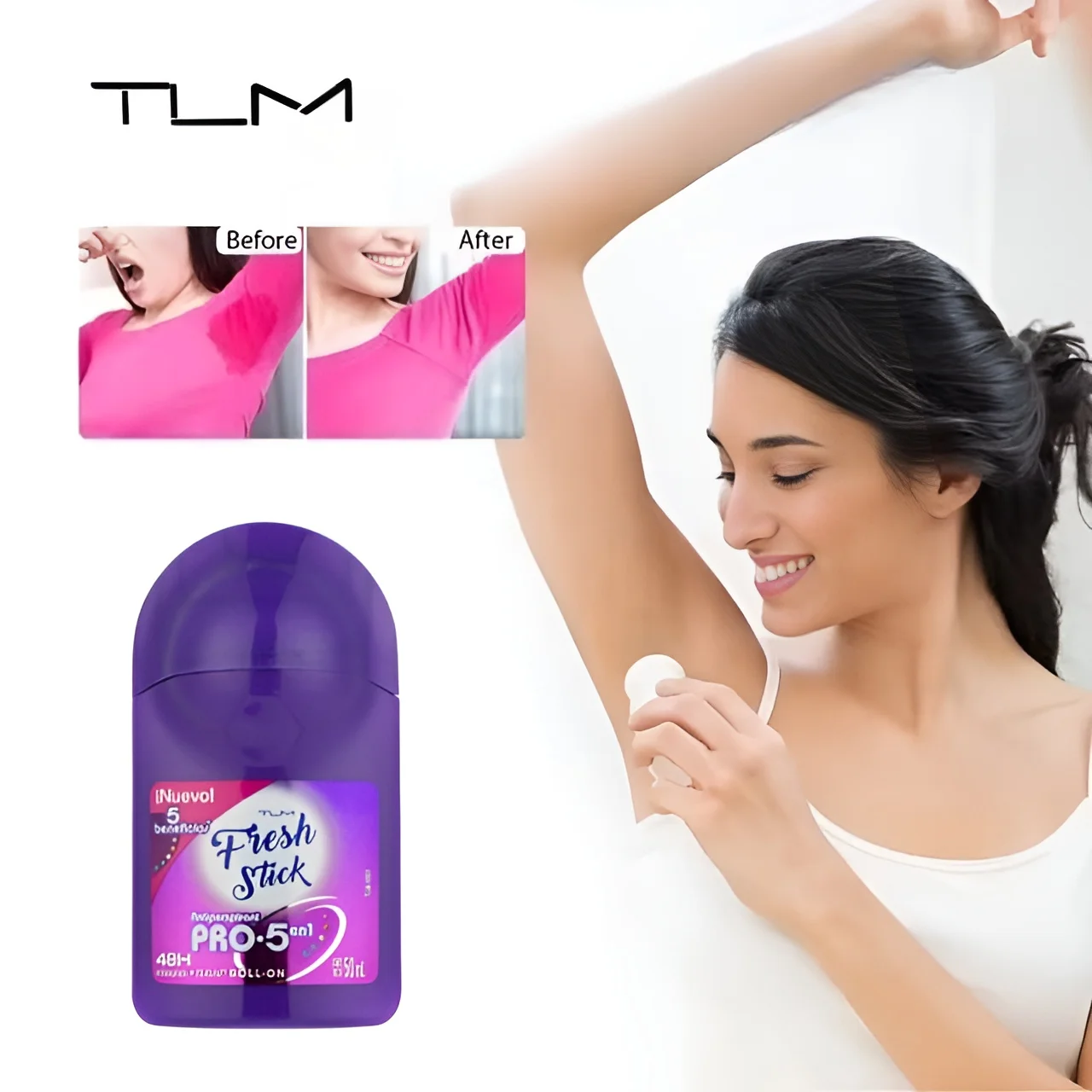 Tlm Tum Kraal Vloeibare Vrouwelijke Aantitranspirant Mannelijke Oksel Blijvende Geur Parfum Bal Spray Verfrissend Zweet 50Ml Voor Vrouwen Mannen