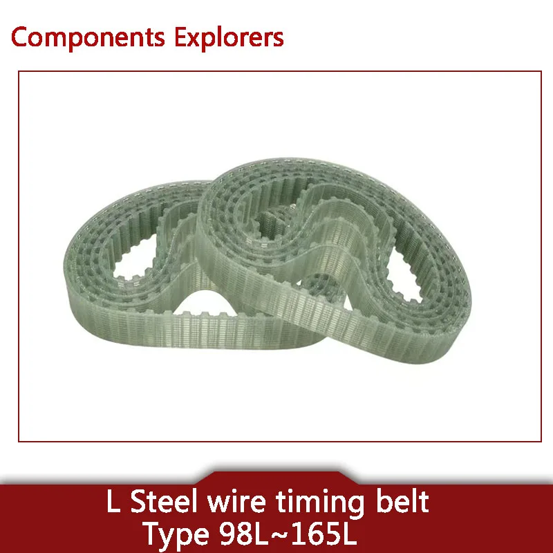 Steel Wire L Synchronous Timing Belt 98L/109L/113L/124L/130L/135L/150L/154L/158L/165L Width 15/20/25mm Closed Loop Belts