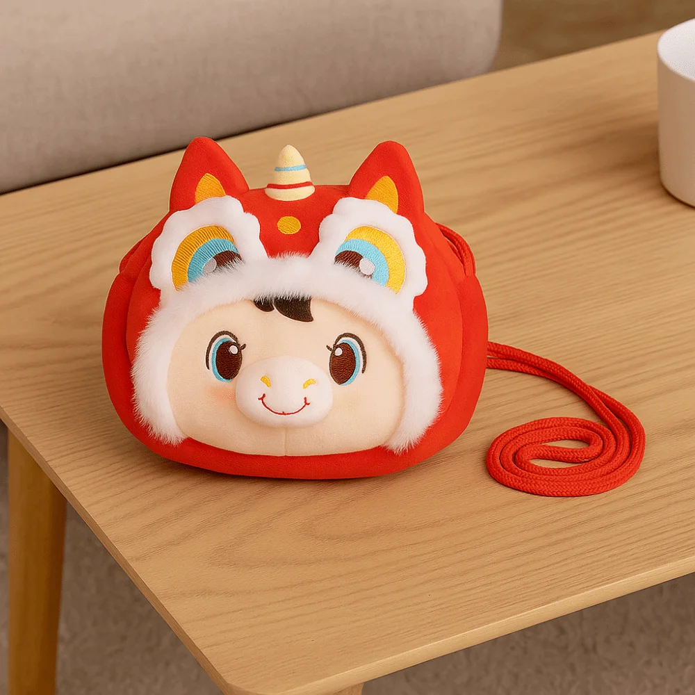 Lucky Horse Zodiac Horse Crossbody tas Rood pakket Chinese stijl Paard Jaar Geldzak Cartoon Rode Lucky Horse Bag