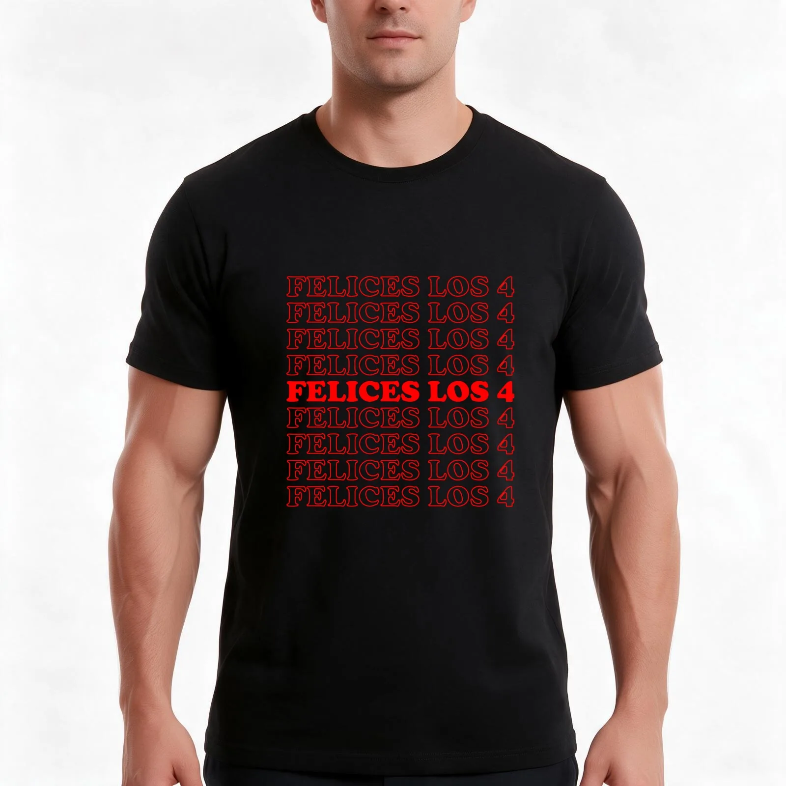 Felices Los 4 T-Shirt Summer Casual Cotton Tee Oversized Streetwear Tops Vintage Graphic Print Loose Fit Short Sleeve