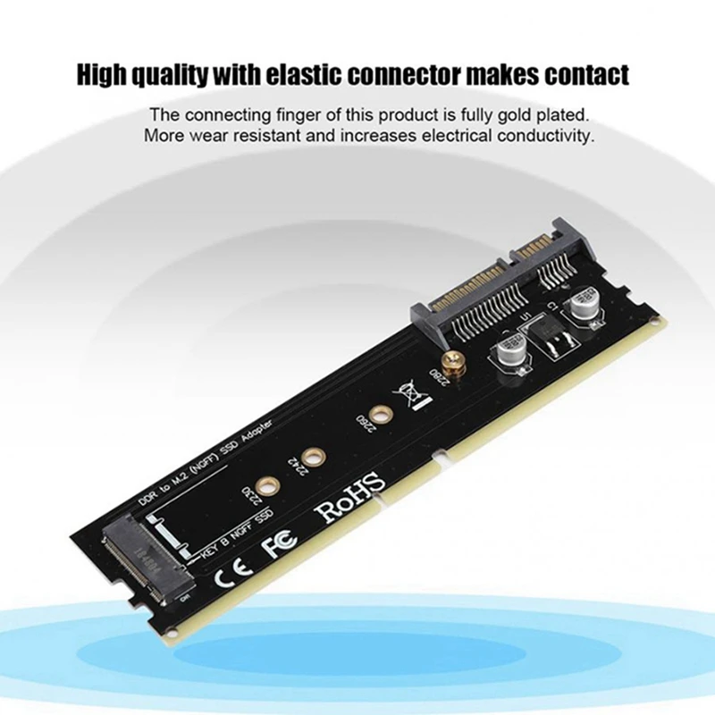 DDR3 DDR4 DDR2 To M2 SSD Adapter DDR To M.2 Hard Disk Adapter Card PCB SATA 15Pin Power + SATA 7Pin Data Port image 5