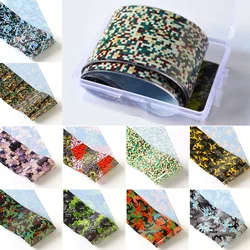 10pcs/box 50cm Nail Transfer Foils Designer Sticker Decal sNail Art Logo Foils Holographic Nail Accesoires Adhesive Wrap Kit