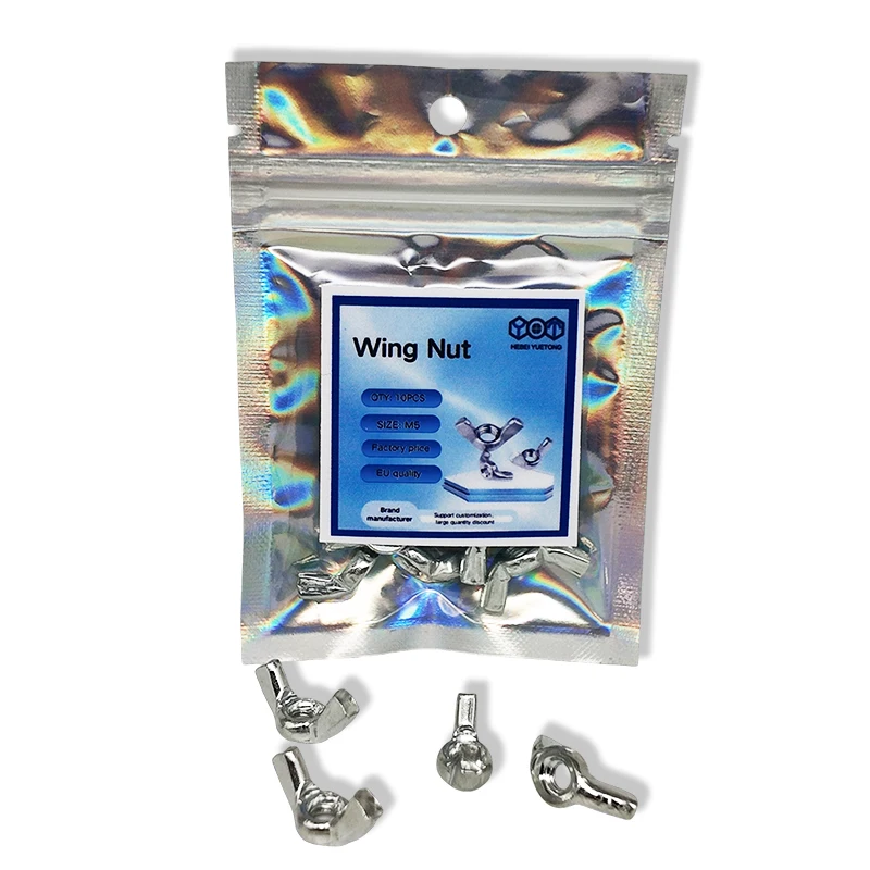 DIN315 carbon steel butterfly nut high-strength anti rust butterfly screw cap mechanical equipment fastening accessories
