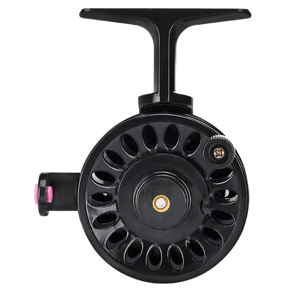 

Ice Fishing Reel 1:1 Speed Ratio ABS Adjustable Tension Control Braking Force 4kg Inline Ice Reel Fishing Wheel for Trout Pike