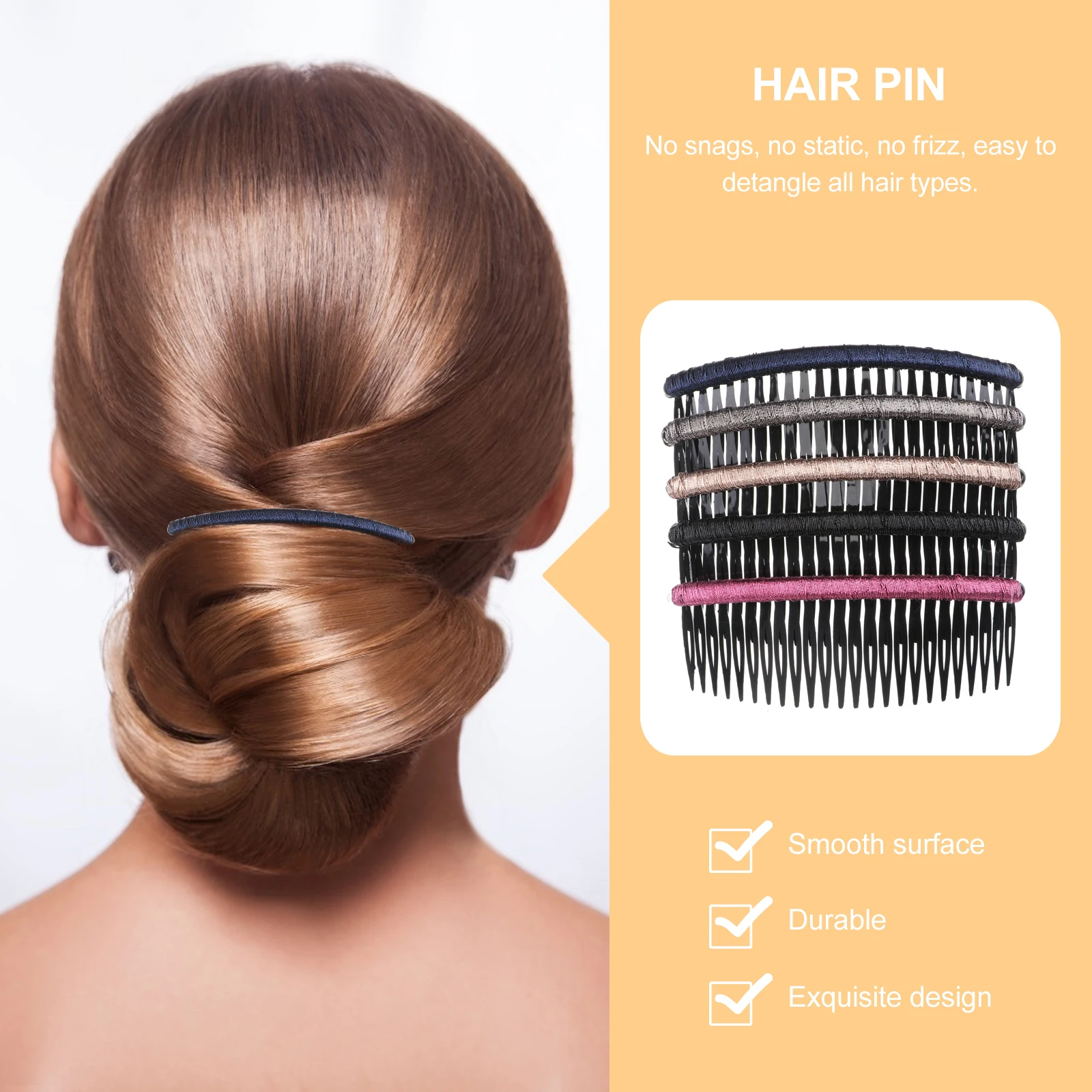 

10pcs Plastic Lightweight Durable Simple Practical Bridal Side Combs Slide Hairclips Women Hair Combs Hair Comb Pins