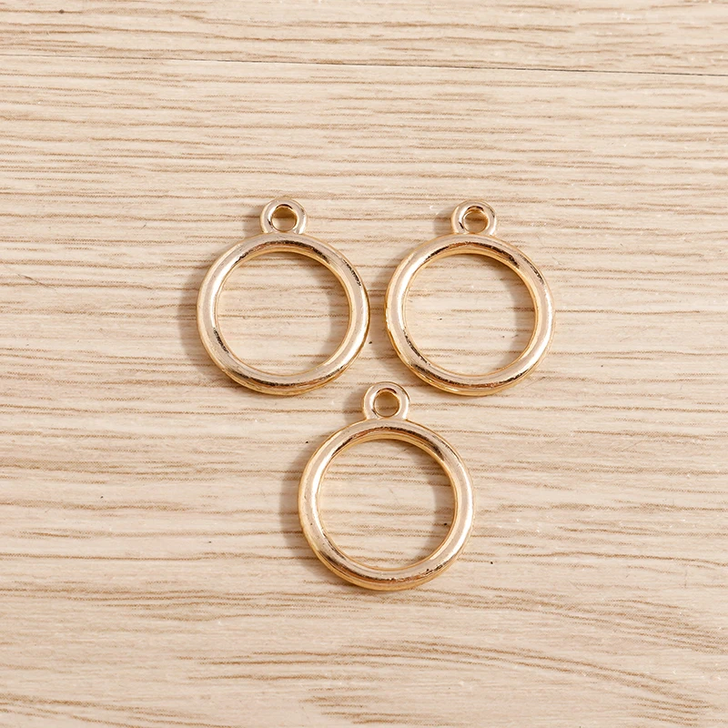 Tusember 30 Stücke 18*15mm Legierung Hohl Runde Charms Metall Anhänger Für Handgemachte Halsketten Ohrringe Armbänder Schmuck Machen DIY – Detail 3
