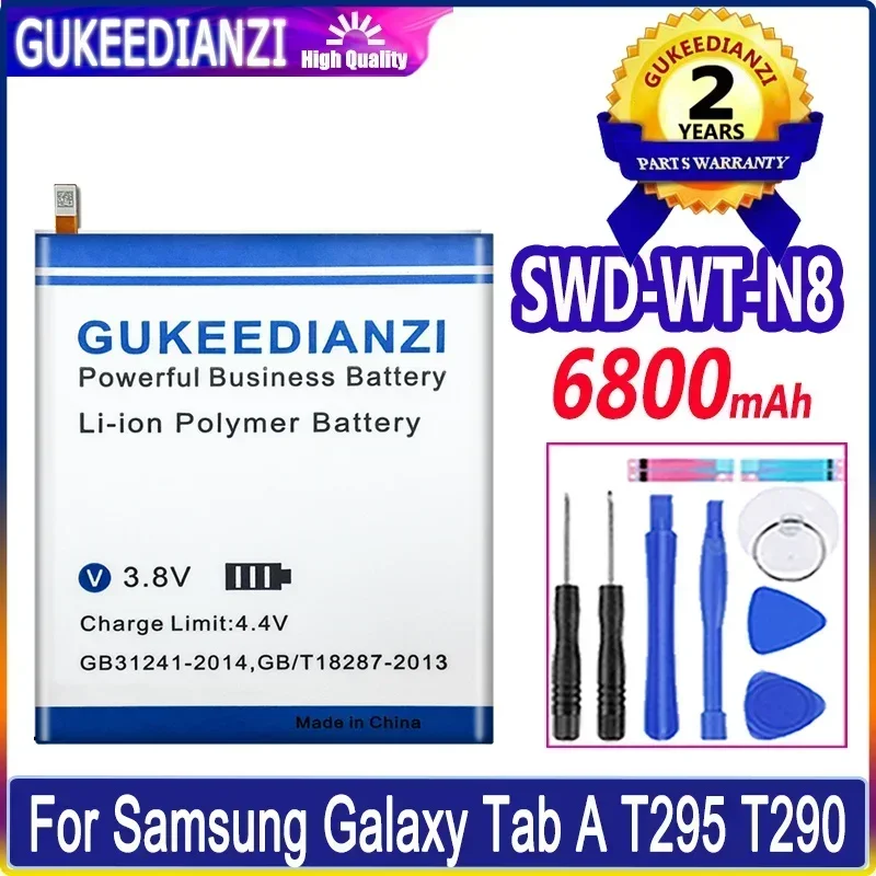 High Capacity GUKEEDIANZI Battery SWDWTN8 SWD-WT-N8 6800mAh for Samsung Galaxy Tab A T295 T290 Batteries