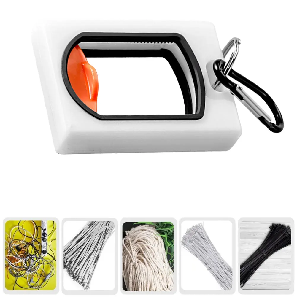 Glow In The Dark Wire Carrier Climbing Safety Reusable Tie Carrier With Keychain Multi-Functional Use Secure Tie Management