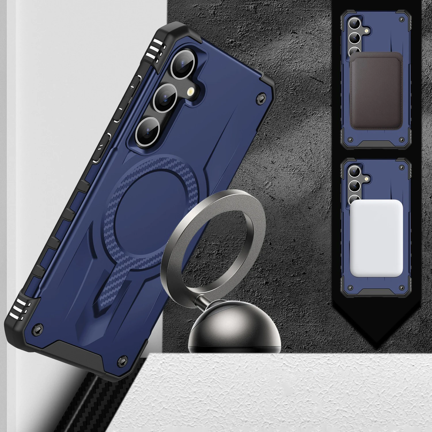 삼성 갤럭시 S25Edge S25 S24 Plus Ultra S24 S23 FE A15 A16 A26 A36 A56 A35 A55 A14 마그네틱 커버용 아머 충격 방지 케이스