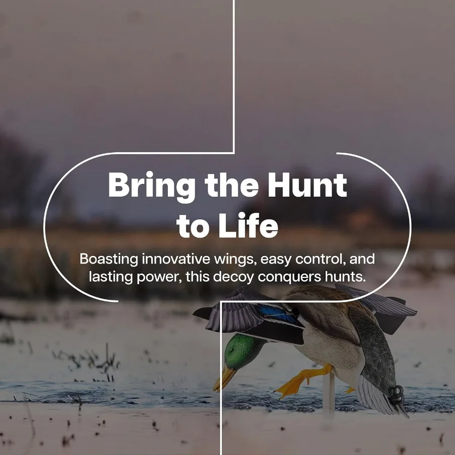 جناح دوار من Avian X Powerflight Smart Motion Mallard بتصميم واقعي، شرك البط مثالي لمغامرات الصيد الخارجية، عبوة من قطعتين #3