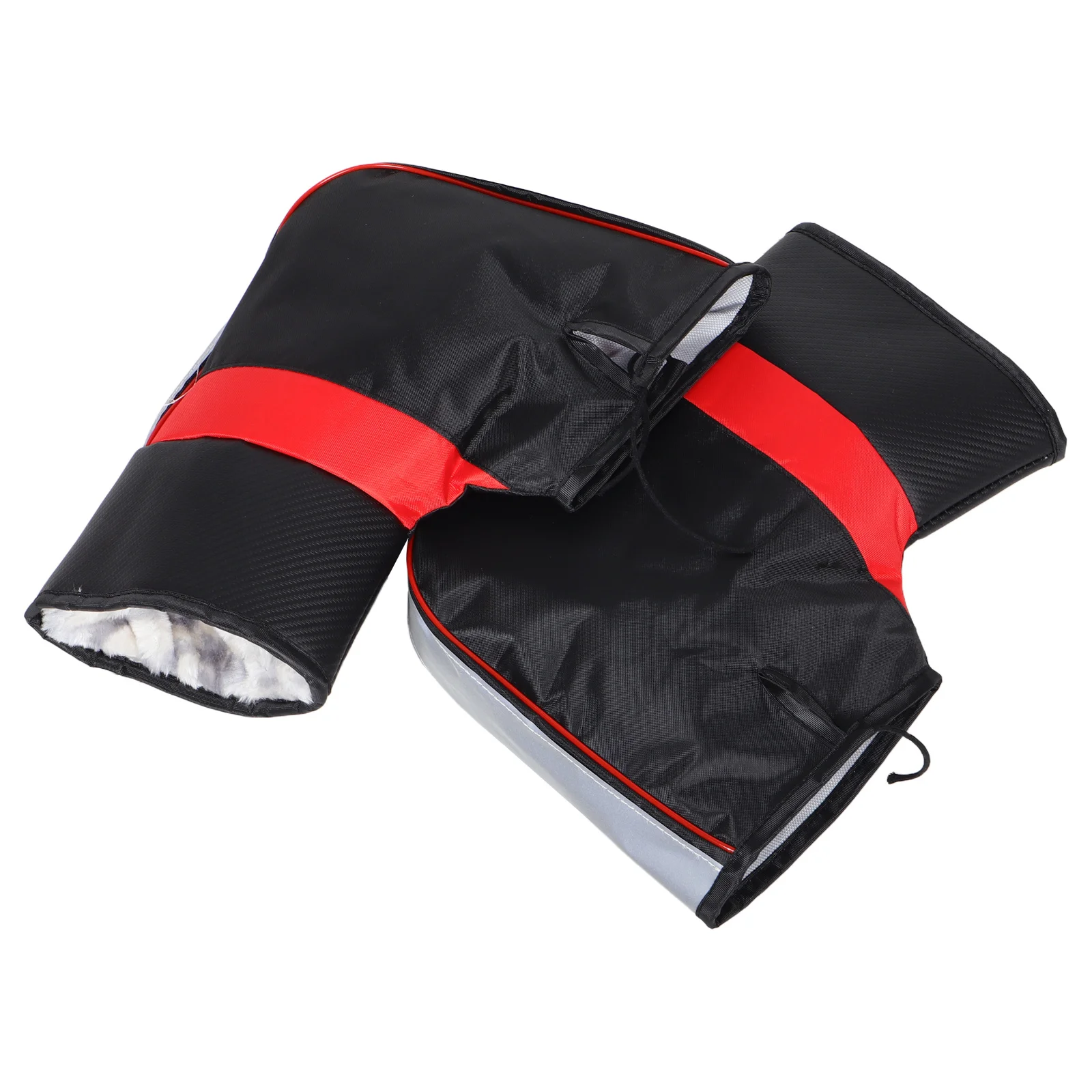 

1Pair Winter Motorcycle Handlebar Mittens Thickened Windproof Warm Gloves Electric Bike Scooter Hand Covers Reflective