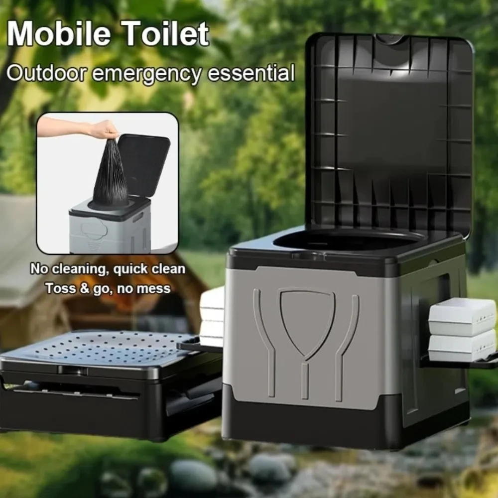 

Creative Portable Mobile Toilet Foldable Lightweight Emergency Toilet Sturdy Multi-function Car Toilet Vehicle-mounted