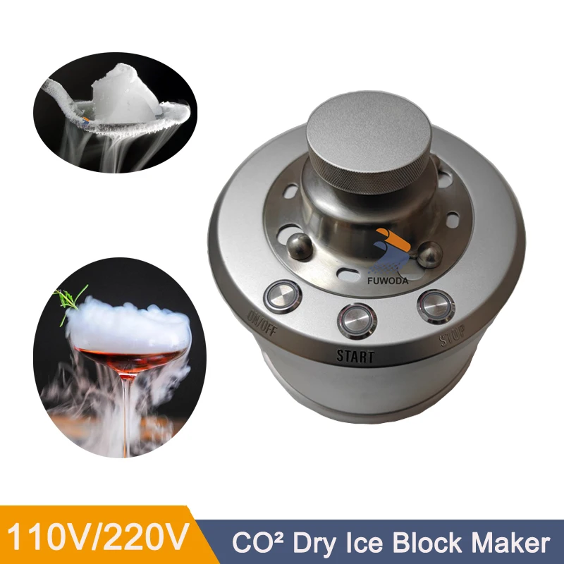 Small CO2 Cooking Food Processor Food Grade Solid CO2 Blocks Maker Drink Cup Cooling Small Dry Ice Machine Ice Maker