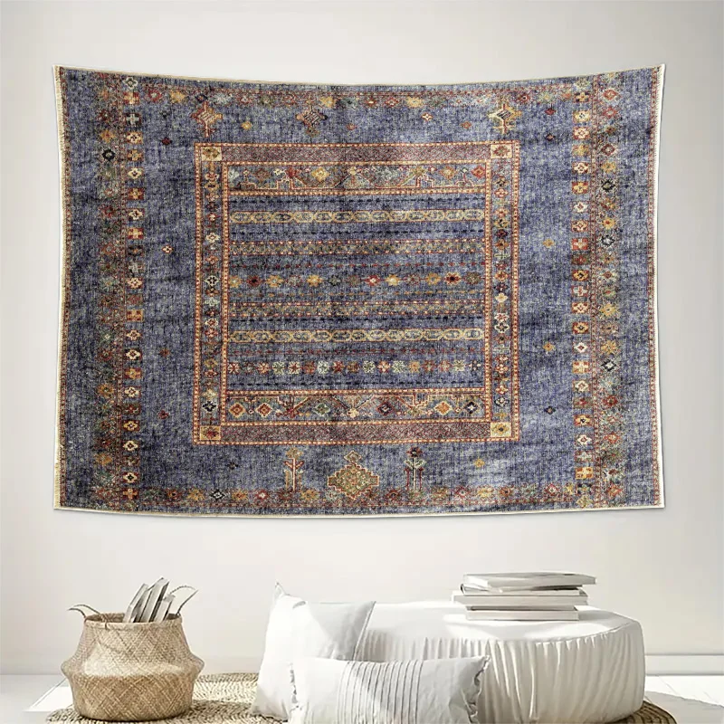 Bohemian Moroccan Tapestry Wall Hanging Ethnic Tribal Geometric Pattern Art Decor Ideal Boho Style Living Room Bedroom Apartment