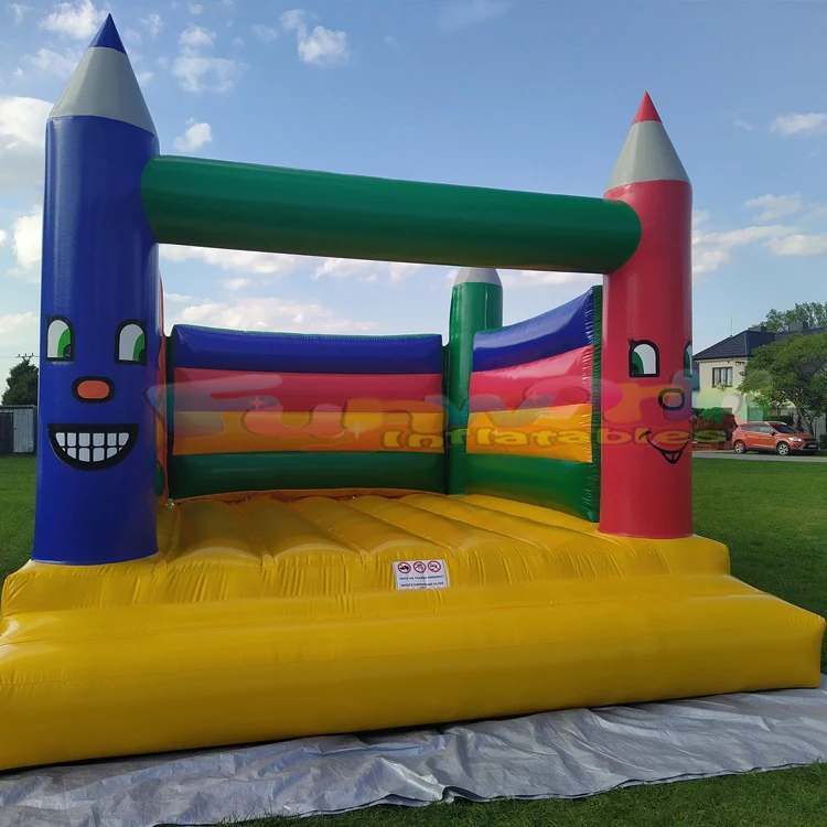 Commercial Grade Juogos Inflables Bouncy Castle Inflatable Halloween Haunted  Bounce House with Double Side Slide