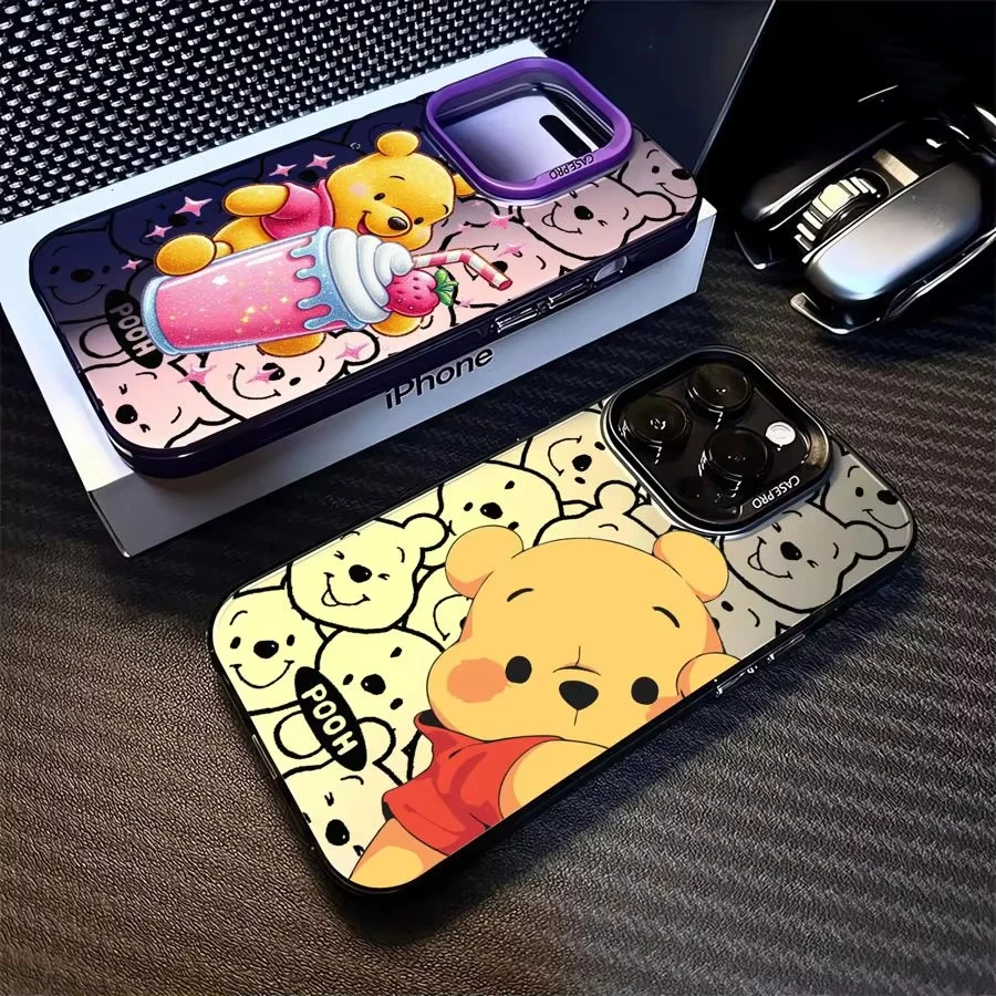 Cute Pooh Winnie Disneys Phone Case for Oppo A3x A60 A79 A98 A1 A78 A58 A38 A18 A57 A76 A36 A17 A94 A74 4G 5G Matte Back Cover