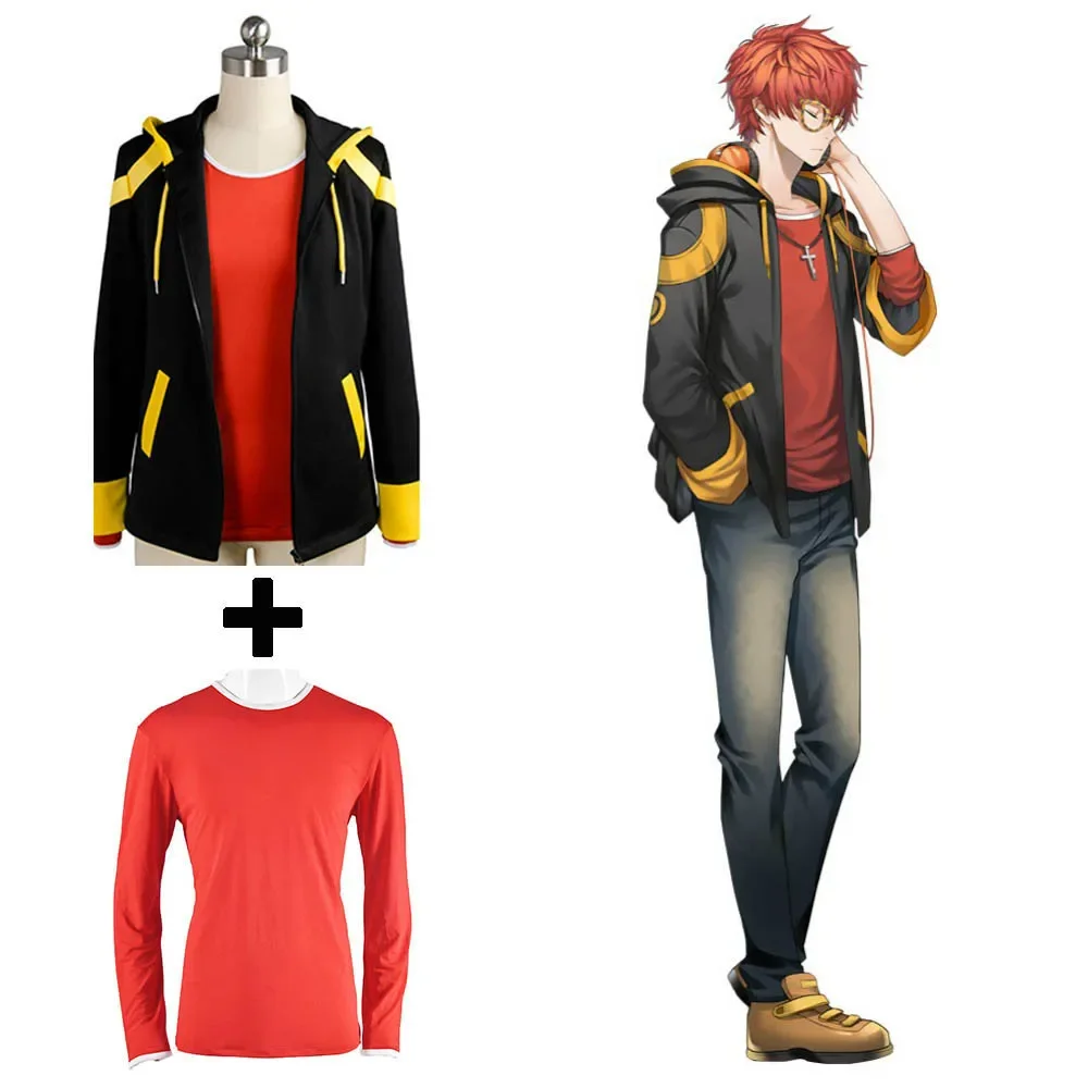 

Original Mystic Messenger 707 EXTREME Saeyoung/Luciel Choi 7 Outfit Cosplay Costume Jacket+ Shirt Anime Halloween Cosplay