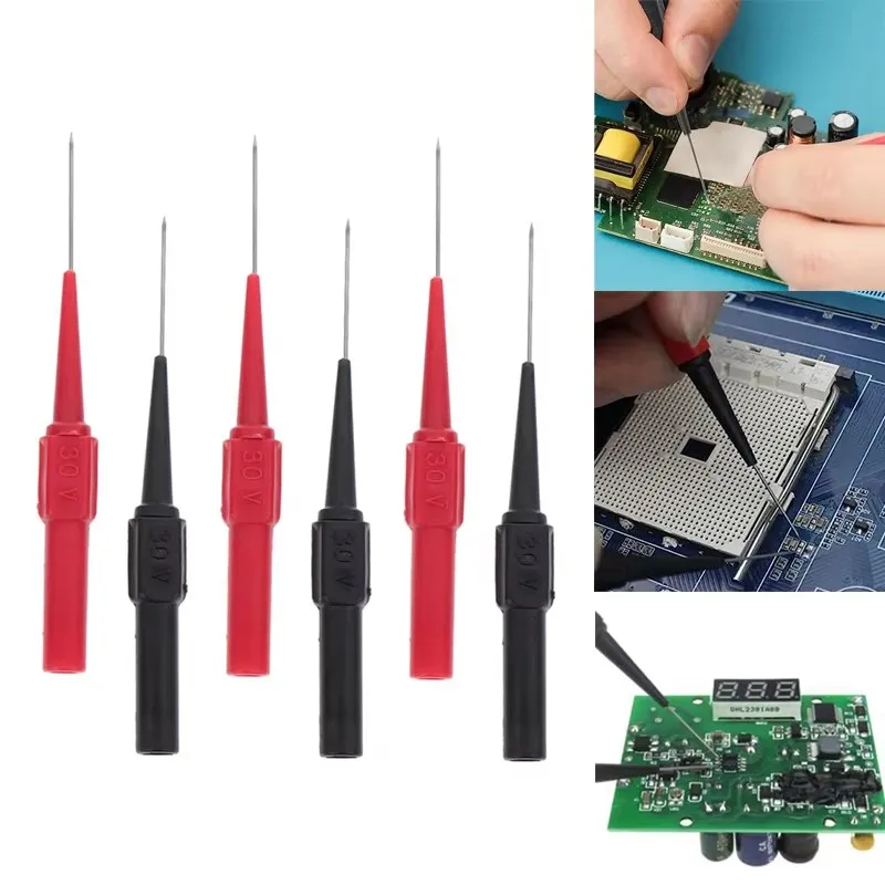 2/4/6Pcs Automotive Repair Test Probe Pins Sharp Wire Piercing Needle Back Probe Pins Multimeter Tester Car Circuit