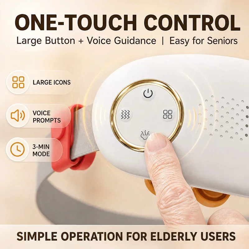 3D Silicone Acupoint Eye Massager For Senior Detachable Water Tank Hot Compress Steam Eye Care Device One Button Easy Operate An
