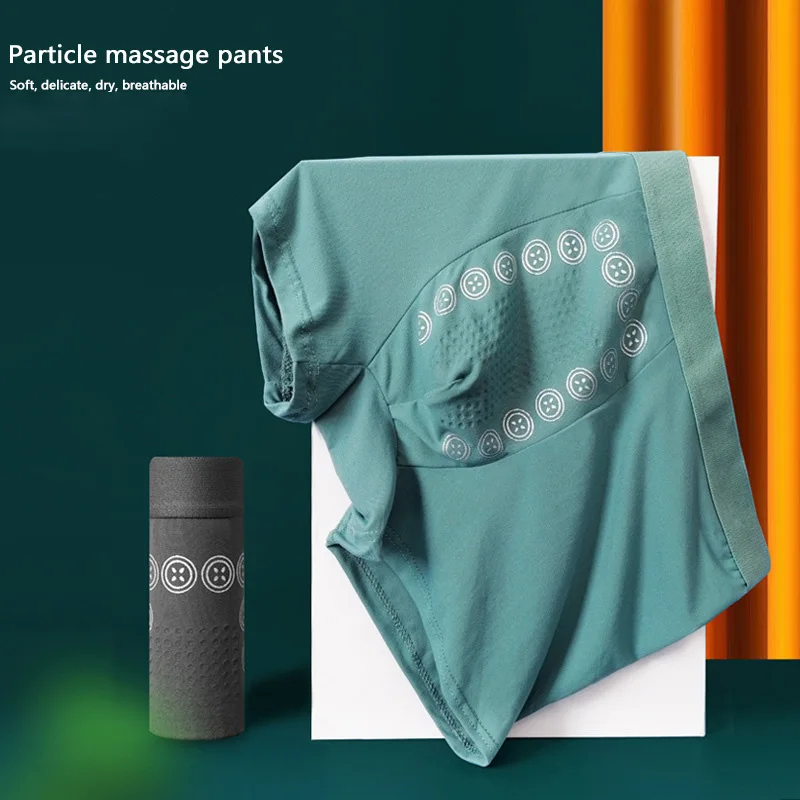 3 قطعة/الوحدة الرجال الملاكم تدليك السراويل الخريف الشتاء مريحة للتنفس حيوية مع منتصف الخصر زاوية مسطحة أربعة ركن السراويل