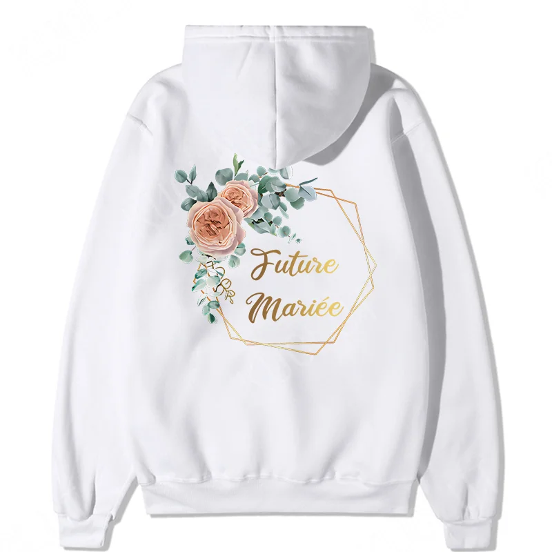 French Women Bridesmaid Team Bride Pullover Hoodies Bridal Shower Wedding Clothes Bachelorette Hen Party Outerwears Sweatshirts