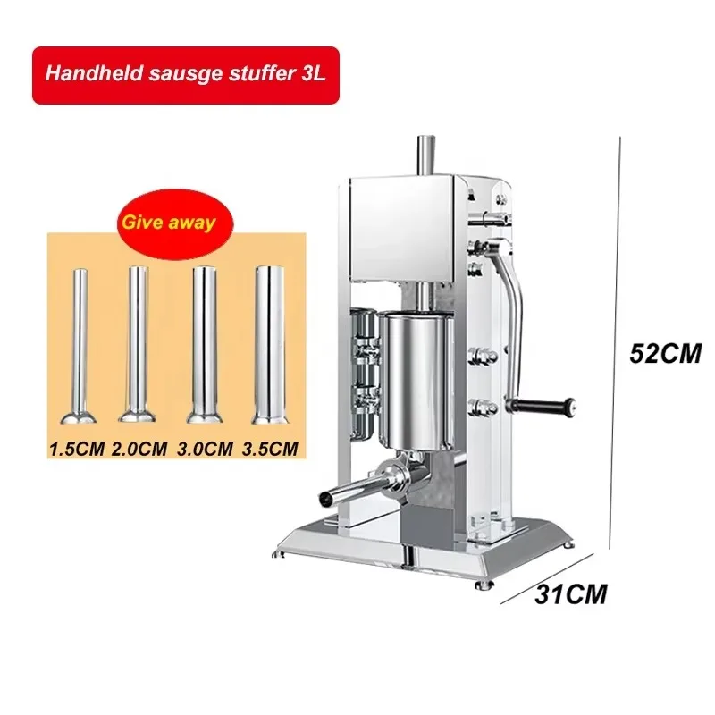 آلة السجق اليدوية آلة حقنة شرجية عمودية تجارية 3L/5L/7L