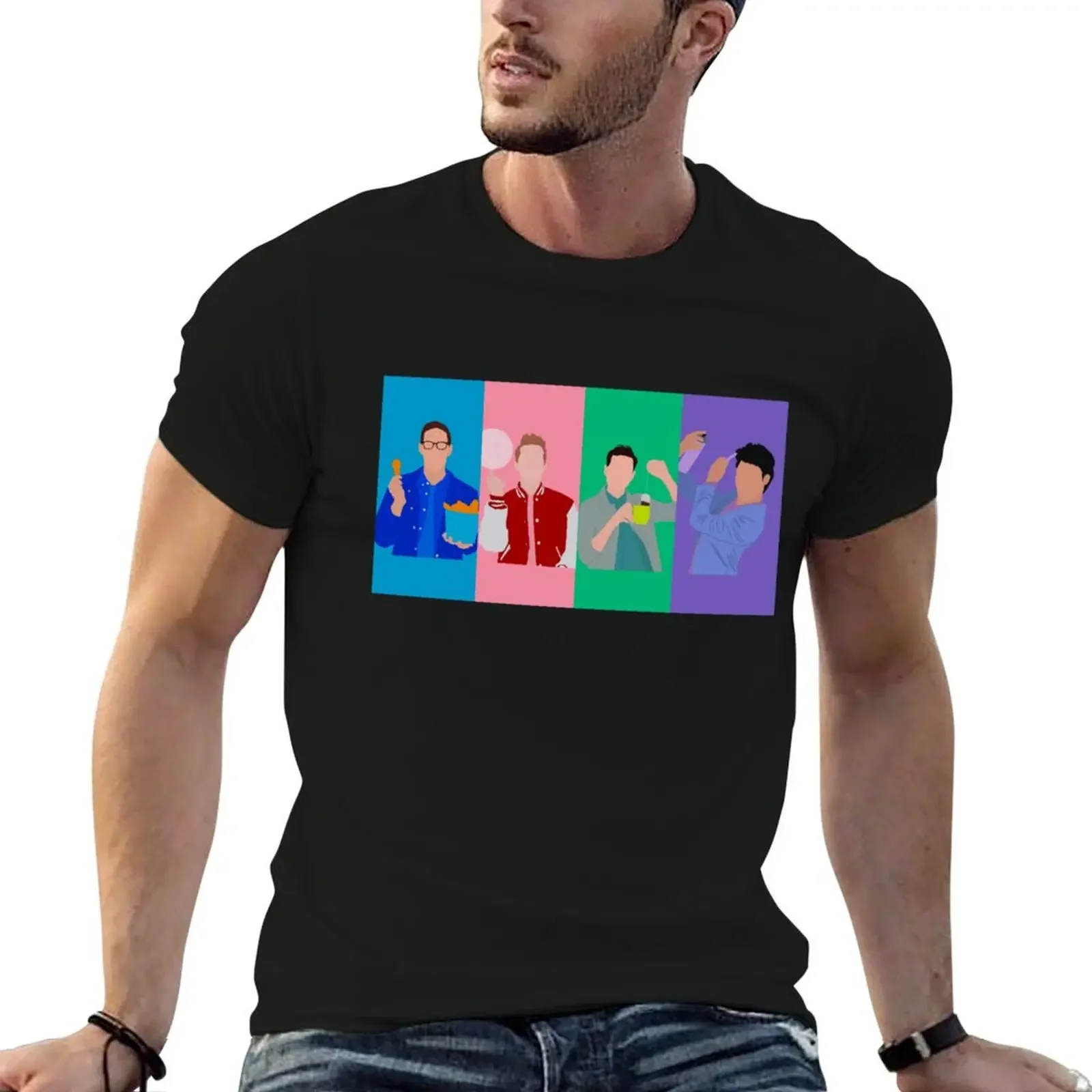 The Try Guys Fan Art T-Shirt heavyweights plus size tops cotton graphic tees anime stuff fruit of the loom mens t shirts