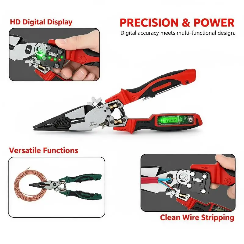 Multifunctional Heavy Duty Alloy Steel Wire Cutter Set Diagonal Needle Nose Pliers For Electrician