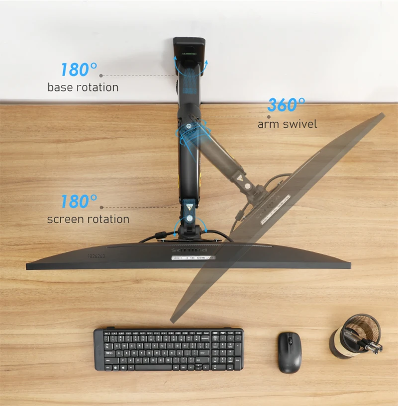 New NB F150 Gas Spring 17-35 inch LED TV Wall Mount Monitor Holder Ergonomic Mount Arm Max. VESA 100*100mm Loading 3-12kgs