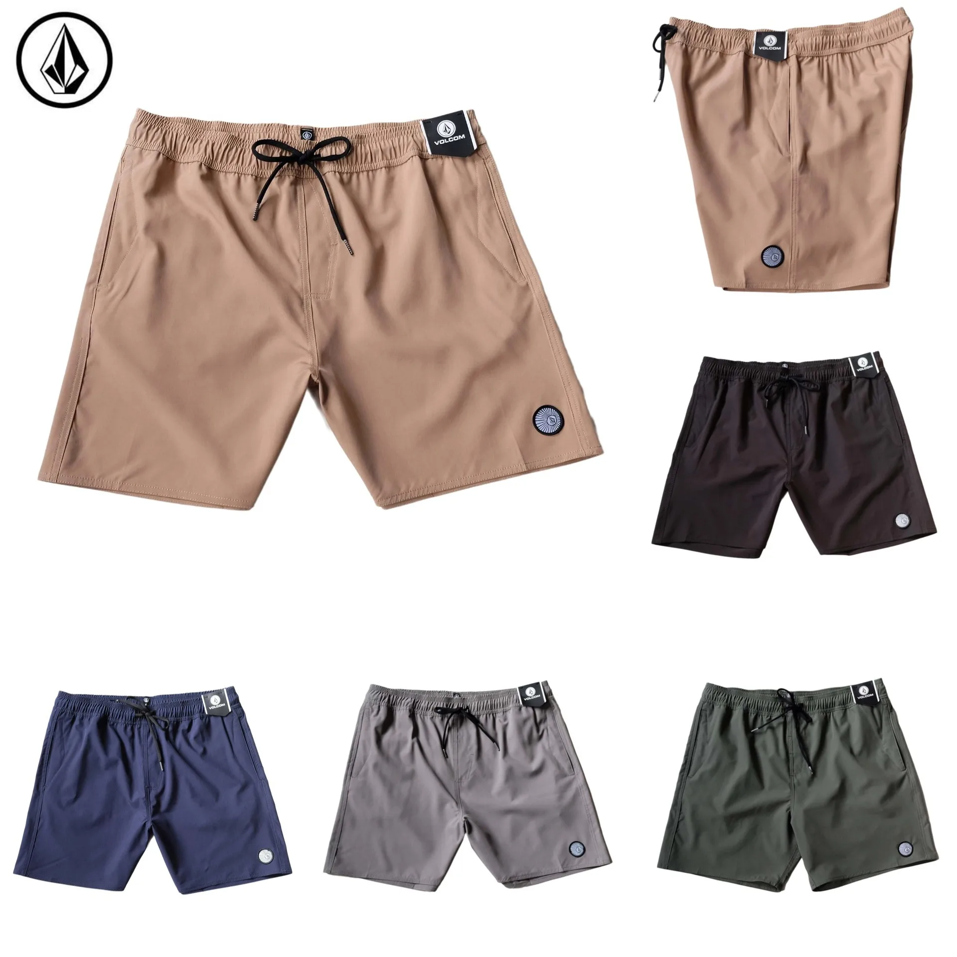 

Top Men's Brand Waterproof Beach BoardShorts Bermuda Quick-dry Surf Swimwear With Inner Mesh 4-Way Elastic Waist Beach Shorts