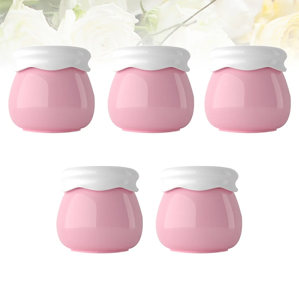 

5 Pcs Travel Mini Bottles Portable Empty Bottles Lotion Cream Box Makeup Bottles (Pink) Lotion Bottles