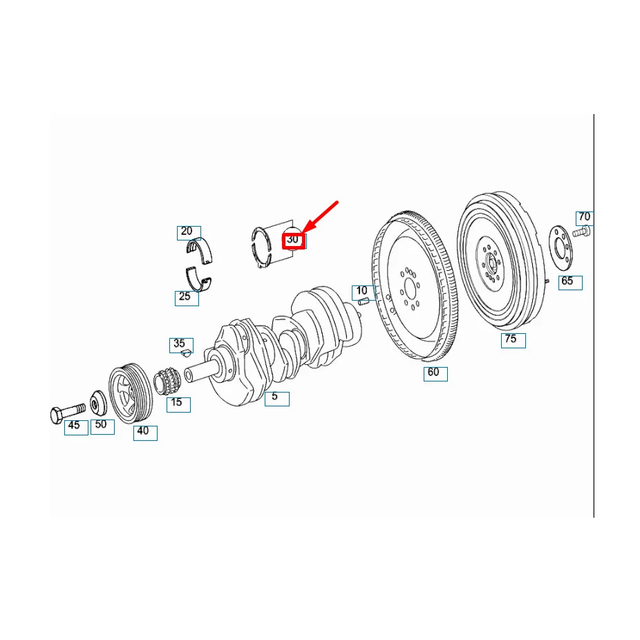 

A6420332462 A6420332562 Crankshaft Thrust Washer Bearings for the Engine Model OM642