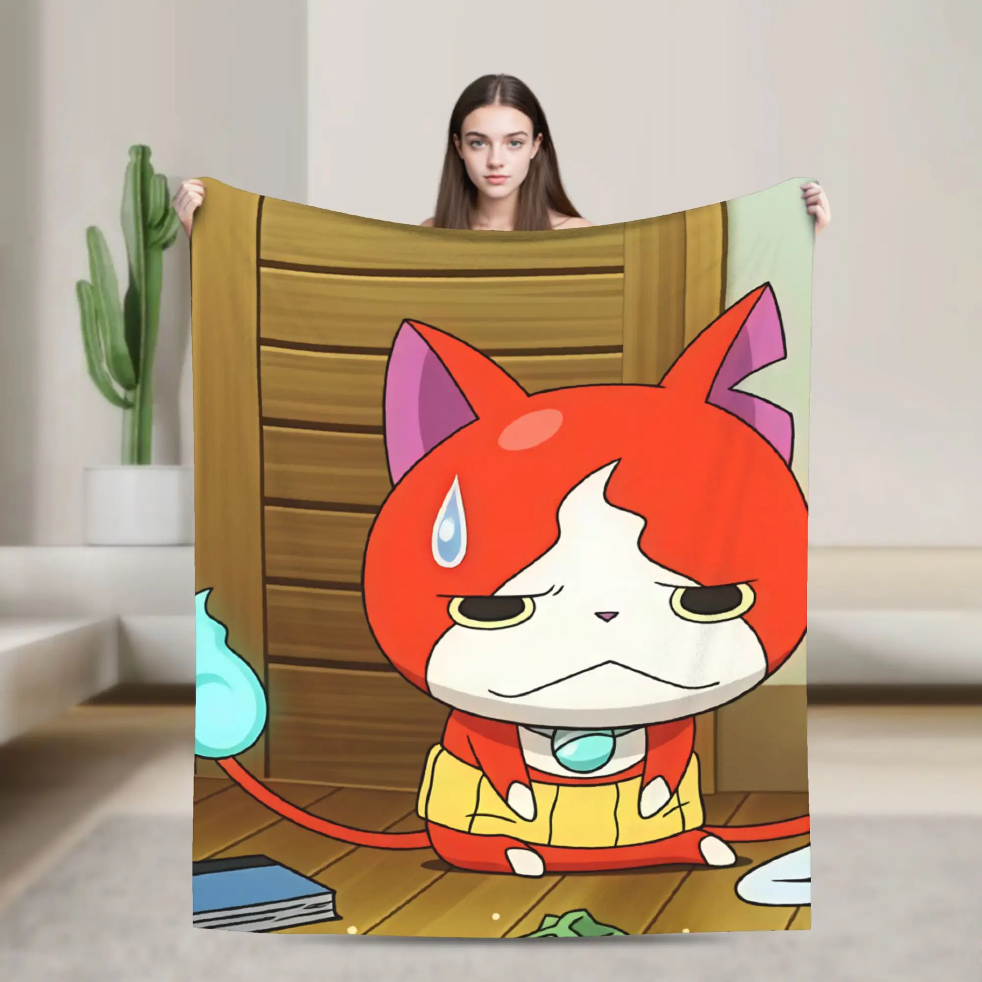 Yokai Watchs  Soft Warm Blankets  Kids Adult Plush Throw Blanket Fluffy Outdoor Flannel Bedspread Sofa Bed Cover