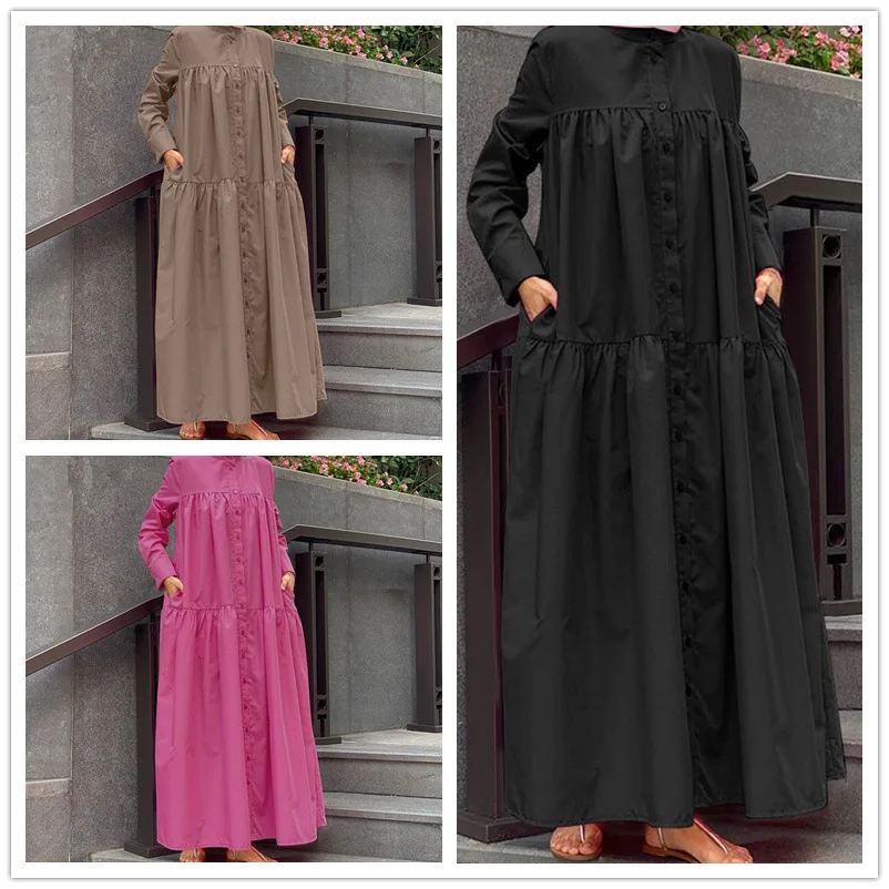 

Summer New in Dresses for Women 2023 Oversize Casual Streetwear Long Dresses Korean Fashion LOOSE Long Sleeve Vintage Robe