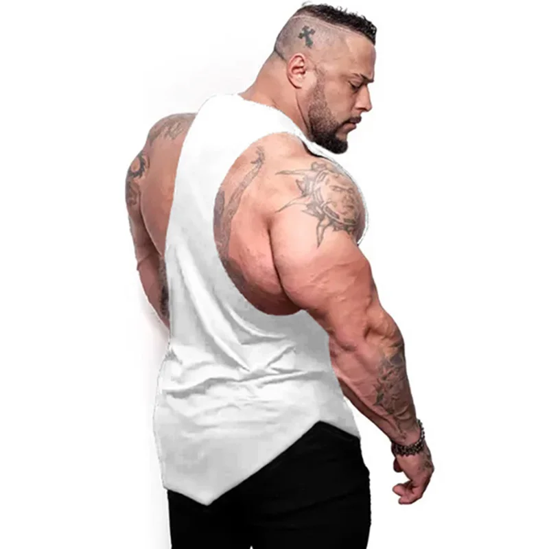 Męskie siłownia mięśni Oversize Tank Top Musculation moda Fitness oddychające podkoszulki odzież kulturystyka trening kamizelka bez rękawów