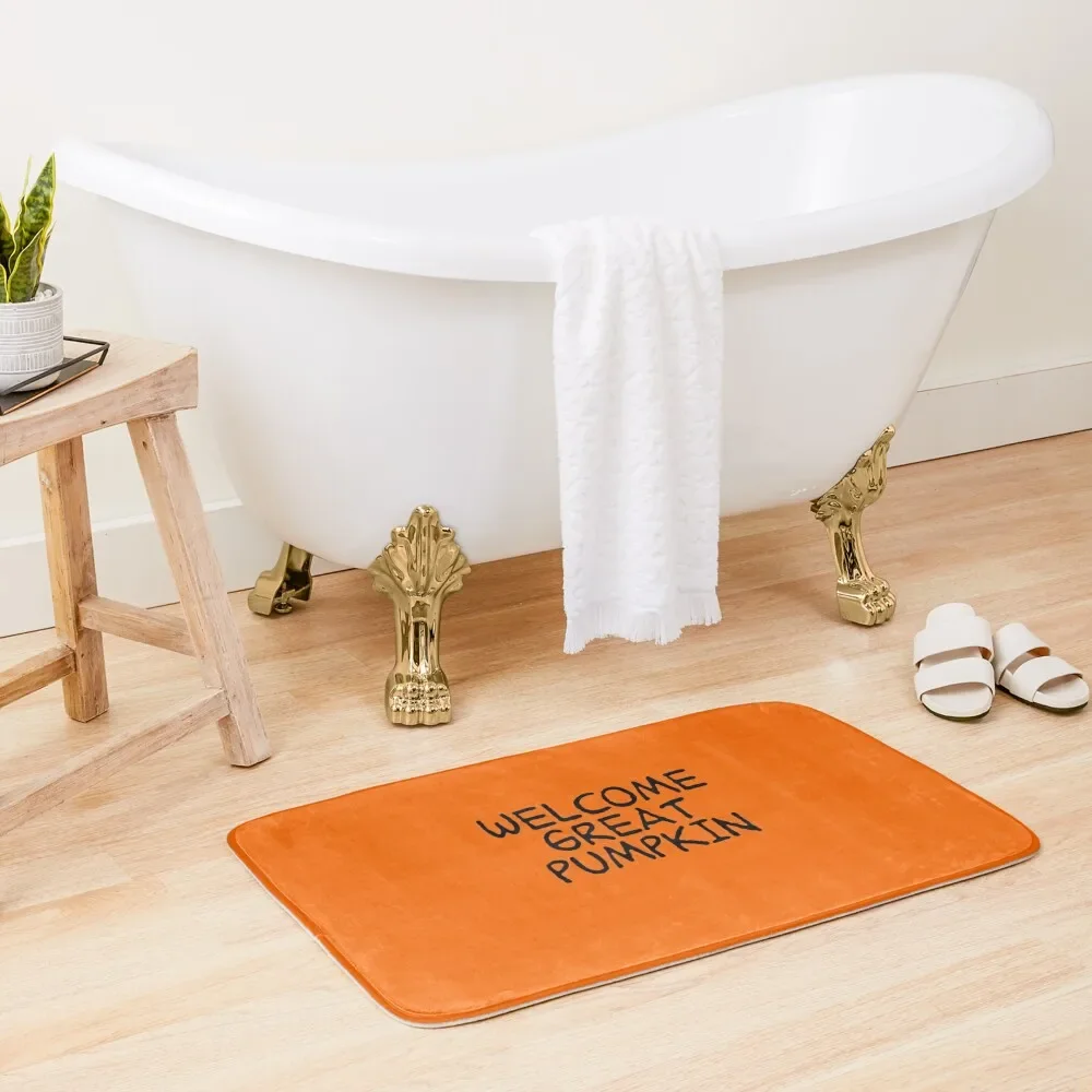 Welcome Great Pumpkin Bath Mat Floors Anti-Slip Bathtub Bathroom Floors Mat