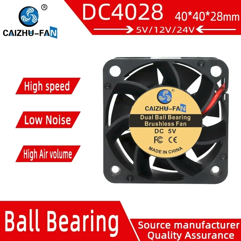 

New dual ball bearing high turn 4028 4 cm 5 v 0.46 A 40 * 40 * 28 mm chassis cooling fans
