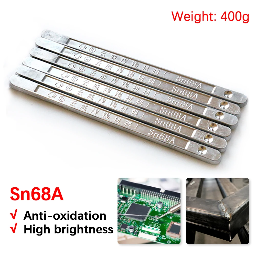 

250g/400g High Purity Tin Solder Rod Pure Tin bar No Lead Soldering 63/37 Low Melting Point Antioxidant Sn Welders Welding Tool