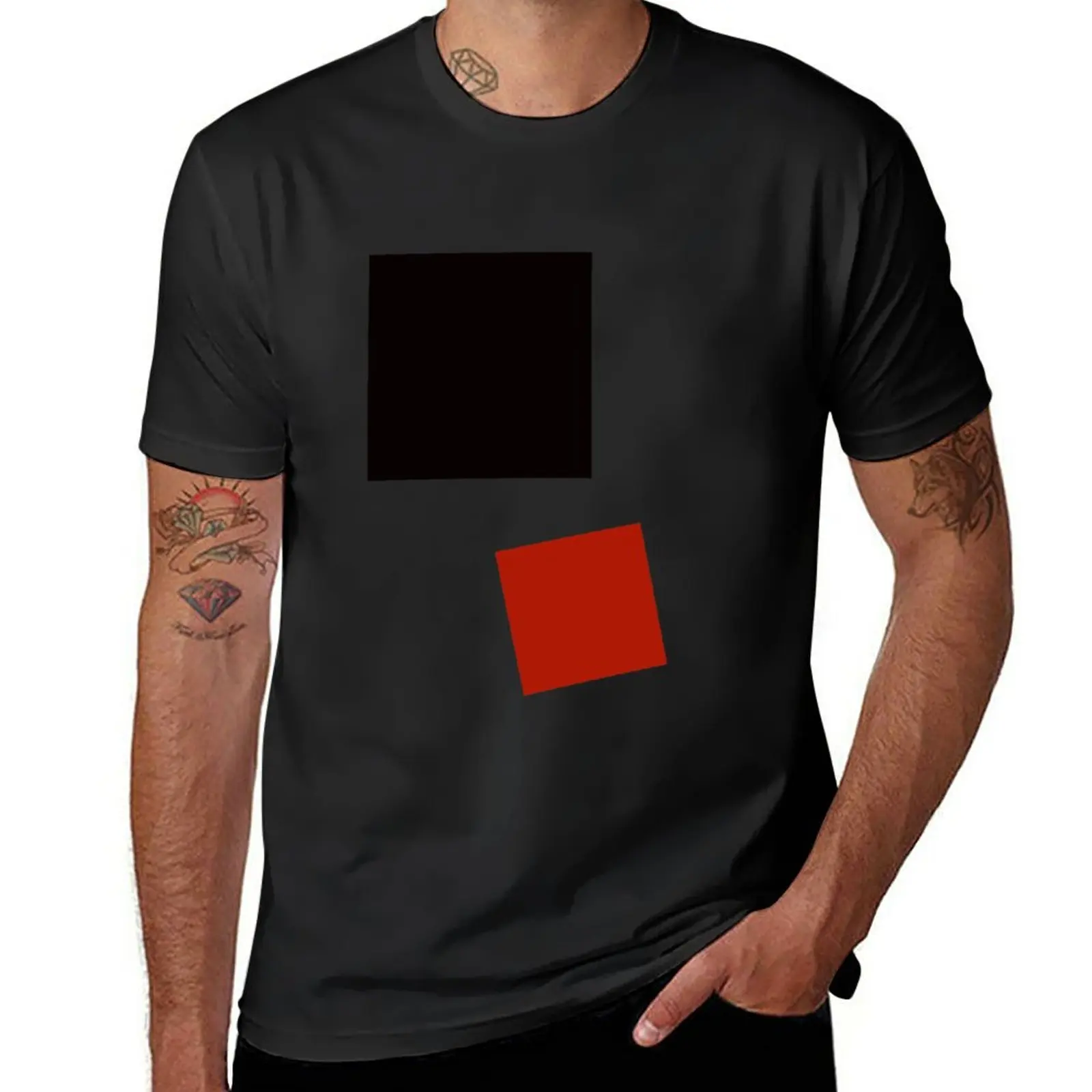 New Kazimir Malevich Black Square Red Square (1915) T-Shirt graphic t shirts Anime t-shirt mens tall t shirts