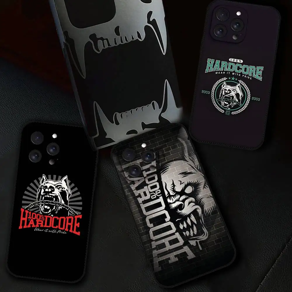 Bone Gabber 100 Hardcore Dog Handyhülle für iPhone 17 16 15 14 13 12 11 X XR XS Plus Pro Max Mini Weiche Schwarze Hülle